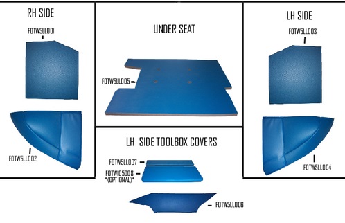 UF90112   Cab Kit Without Headliner---Blue---Series 1 Cab